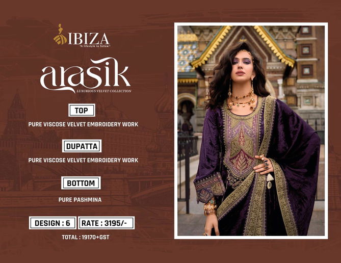 Arasik By Ibiza Embroidery Viscose Velvet Salwar Kameez Wholesale Price In Surat